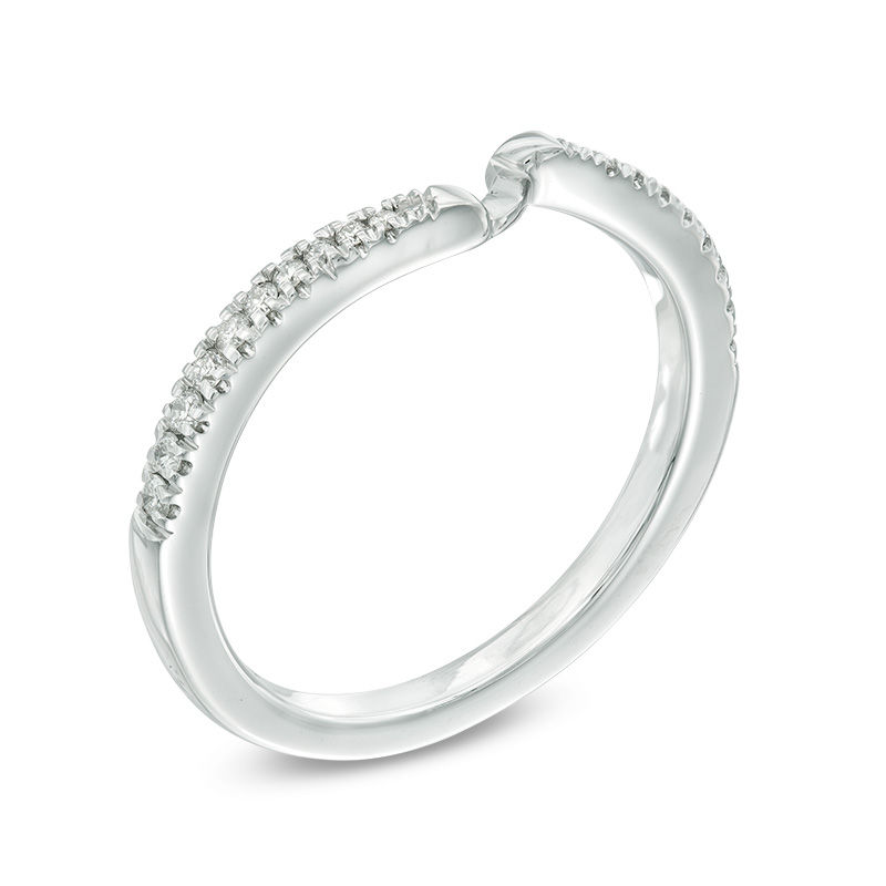 Main Image 2 of Previously Owned - Ever Us™ 0.12 CT. T.W. Diamond Contour Band in 14K White Gold