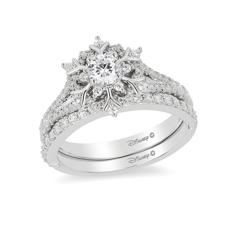 Previously Owned - Enchanted Disney Elsa 0.63 CT. T.W. Diamond Snowflake Engagement Ring in 14K White Gold|Peoples Jewellers