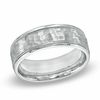 Thumbnail Image 0 of Previously Owned - Men's 7.5mm Comfort Fit Hammered Wedding Band in Cobalt