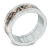 Thumbnail Image 1 of Previously Owned - Triton Men's 8.0mm Realtree AP® Comfort Fit  Camouflage Inlay Hammered Wedding Band in Cobalt