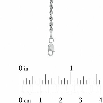 Previously Owned - 2.5mm Glitter Rope Chain Necklace in Hollow 10K White Gold - 18"