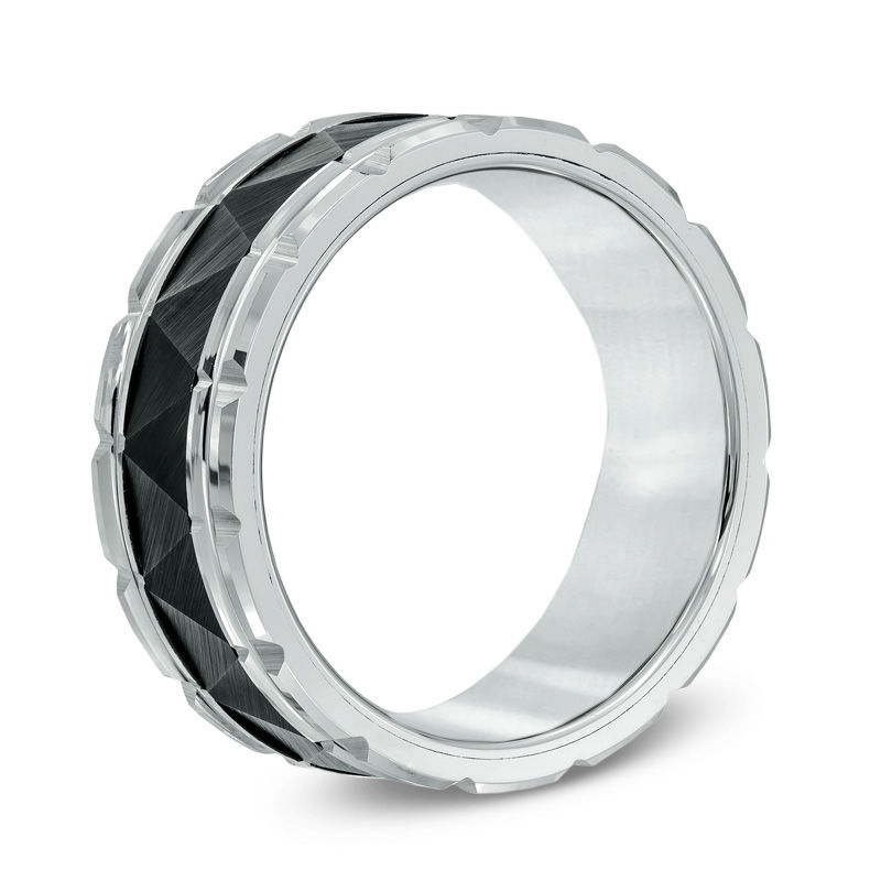 Previously Owned - Men's Triton 9.0mm Comfort Fit Wedding Band in Two-Tone Tungsten|Peoples Jewellers