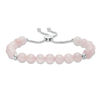 Thumbnail Image 0 of Previously Owned - 8.0mm Rose Quartz and Polished Bead Bolo Bracelet in Sterling Silver - 9.0"