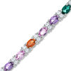 Thumbnail Image 0 of Previously Owned - Lab-Created Multi-Gemstone Bracelet in Sterling Silver - 7.25"