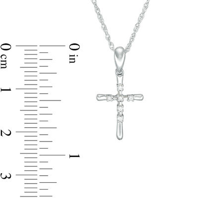 Previously Owned - Diamond Accent Cross Pendant in 10K White Gold