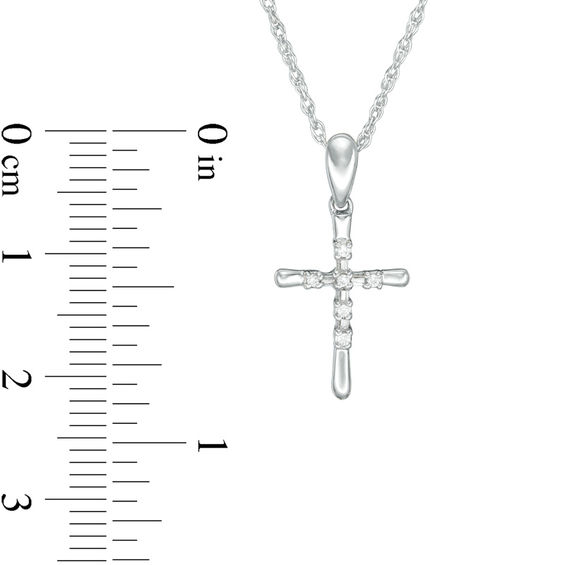 Previously Owned - Diamond Accent Cross Pendant in 10K White Gold