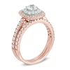 Previously Owned - 1.00 CT. T.W. Diamond Double Frame Bridal Set in 14K Rose Gold