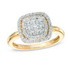 Thumbnail Image 0 of Previously Owned - 0.50 CT. T.W. Diamond Cluster Frame Ring in 10K Gold