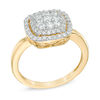 Thumbnail Image 1 of Previously Owned - 0.50 CT. T.W. Diamond Cluster Frame Ring in 10K Gold