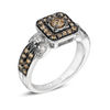 Thumbnail Image 0 of Previously Owned - Le Vian Chocolate Diamonds® 0.81 CT. T.W. Diamond Square Frame Engagement Ring in 14K Vanilla Gold™