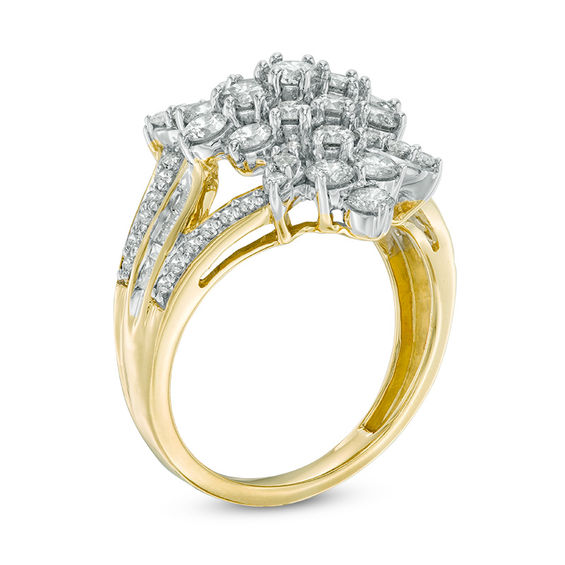 Previously Owned - 2.00 CT. T.W. Composite Diamond Starburst Ring in 10K Gold