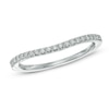 Thumbnail Image 1 of Previously Owned - 0.15 CT. T.W. Diamond Contour Wedding Band in 14K White Gold