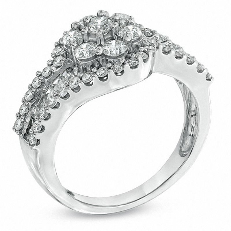 Previously Owned - 1.50 CT. T.W. Diamond Swirl Ring in 10K White Gold|Peoples Jewellers