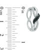 Previously Owned - 0.25 CT. T.W. Enhanced Black and White Diamond Overlay Twist Earrings in Sterling Silver