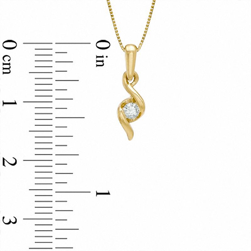 Main Image 2 of Previously Owned - Sirena™ Diamond Accent Solitaire Pendant in 14K Gold