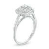 Thumbnail Image 1 of Previously Owned - 0.50 CT. T.W. Diamond Cushion Double Frame Engagement Ring in 10K White Gold