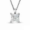 Previously Owned - CT. Princess-Cut Diamond Pendant in 14K White Gold (I/I2