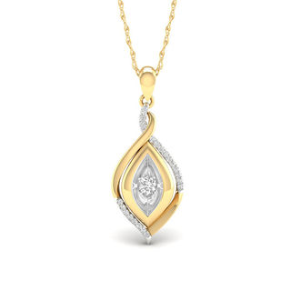 Previously Owned - Unstoppable Love™  0.25 CT. T.W. Diamond Infinity Flame Pendant in 10K Two-Tone Gold