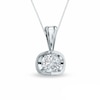 Thumbnail Image 0 of Previously Owned - 0.20 CT.  Diamond Solitaire Tension Pendant in 14K White Gold (I/I2) - 17''