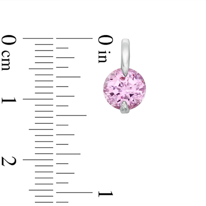 Previously Owned - Lab-Created Pink Sapphire Pendant, Ring and Earrings Set in Sterling Silver