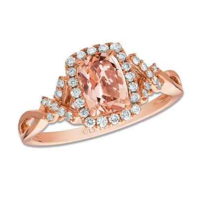 Previously Owned - Le Vian® Morganite and 0.25 CT. T.W. Diamond Ring in 14K Strawberry Gold™