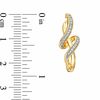 Previously Owned - 0.20 CT. T.W. Diamond Twisted Drop Earrings in 10K Gold