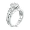 Thumbnail Image 1 of Previously Owned - 0.95 CT. T.W. Quad Diamond Collar Bridal Set in 14K White Gold