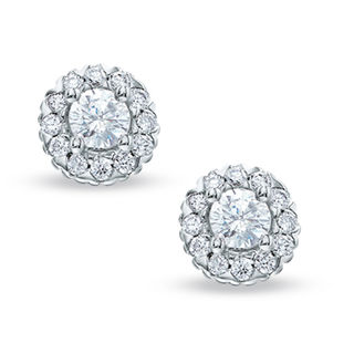 Previously Owned - Celebration  Lux® 0.60 CT. T.W. Diamond Earrings in 14K White Gold (I/SI2)