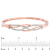 Thumbnail Image 1 of Previously Owned - 0.33 CT. T.W. Diamond Open Braid Bangle in 10K Rose Gold