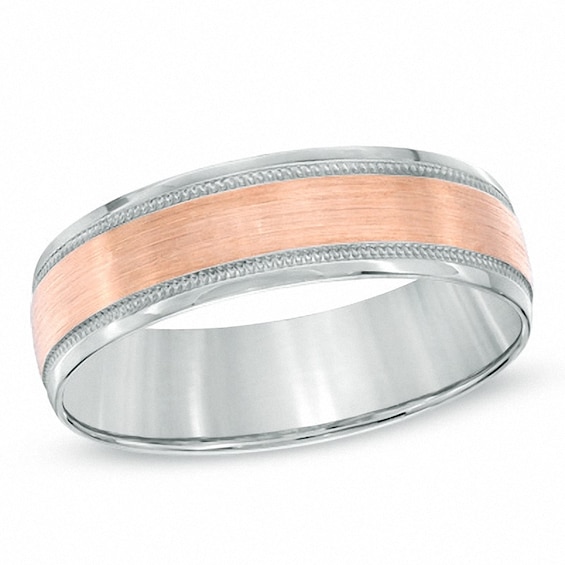 Previously Owned - Men's 6.0mm Comfort Fit Wedding Band in 10K Two-Tone Gold