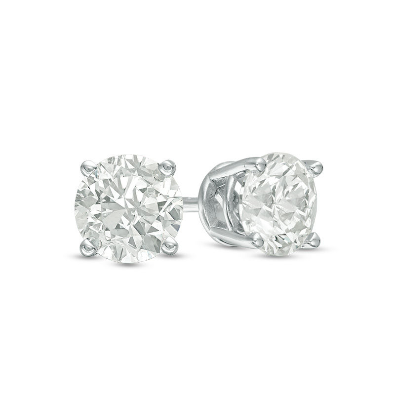 Previously Owned - 0.30 CT. T.W. Diamond Solitaire Stud Earrings in 14K White Gold|Peoples Jewellers