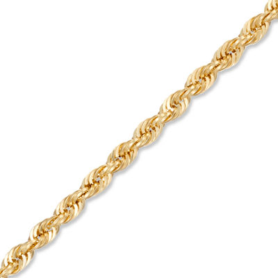 Previously Owned - 3.4mm Rope Chain Bracelet in 14K Gold