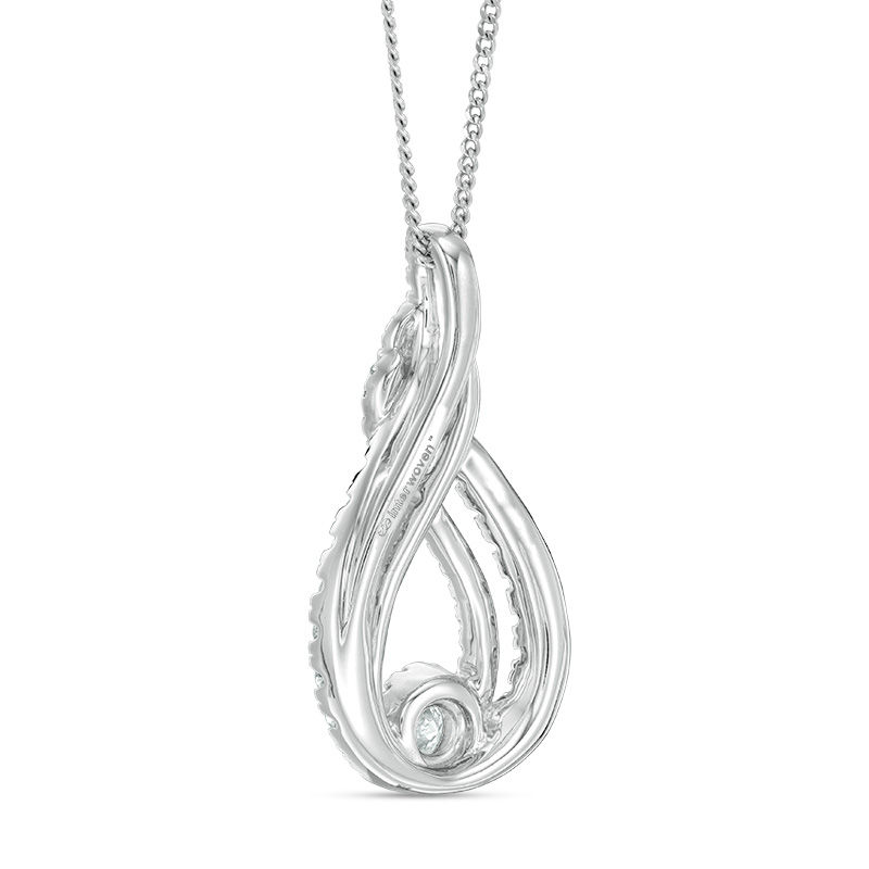 Main Image 4 of Previously Owned - Interwoven™ 0.95 CT. T.W. Diamond Pendant in 10K White Gold - 19&quot;