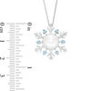 Thumbnail Image 1 of Previously Owned-8.0mm Baroque Freshwater Cultured Pearl and London Blue Topaz Snowflake Pendant in Sterling Silver