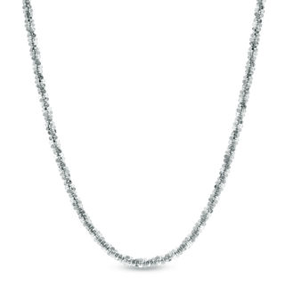 Previously Owned - 025 Gauge Sparkle Chain Necklace in 10K White Gold