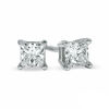 Thumbnail Image 1 of Previously Owned - 0.50 CT. T.W.   Princess-Cut Diamond Stud Earrings in 14K White Gold (I/I2)