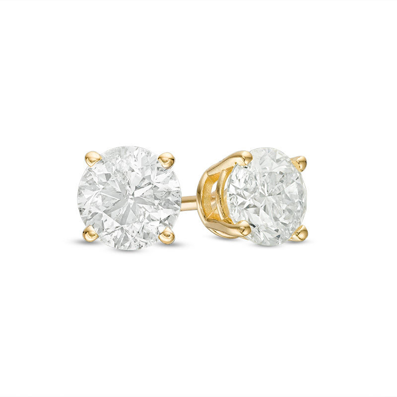 Pre owned diamond stud on sale earrings