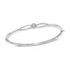 Thumbnail Image 0 of Previously Owned - 0.14 CT. T.W.   Diamond Centre Braid Bangle in Sterling Silver (I/I2)