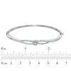 Thumbnail Image 1 of Previously Owned - 0.14 CT. T.W.   Diamond Centre Braid Bangle in Sterling Silver (I/I2)