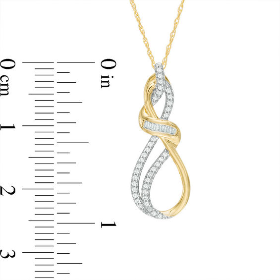 Previously Owned - 0.15 CT. T. W. Diamond Infinity Pendant in 10K Gold