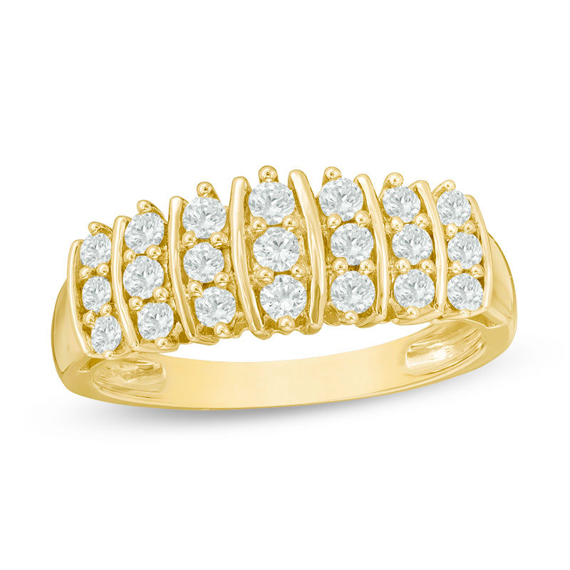 Main Image 1 of Previously Owned - 0.50 CT. T.W. Diamond Channel Anniversary Band in 10K Gold