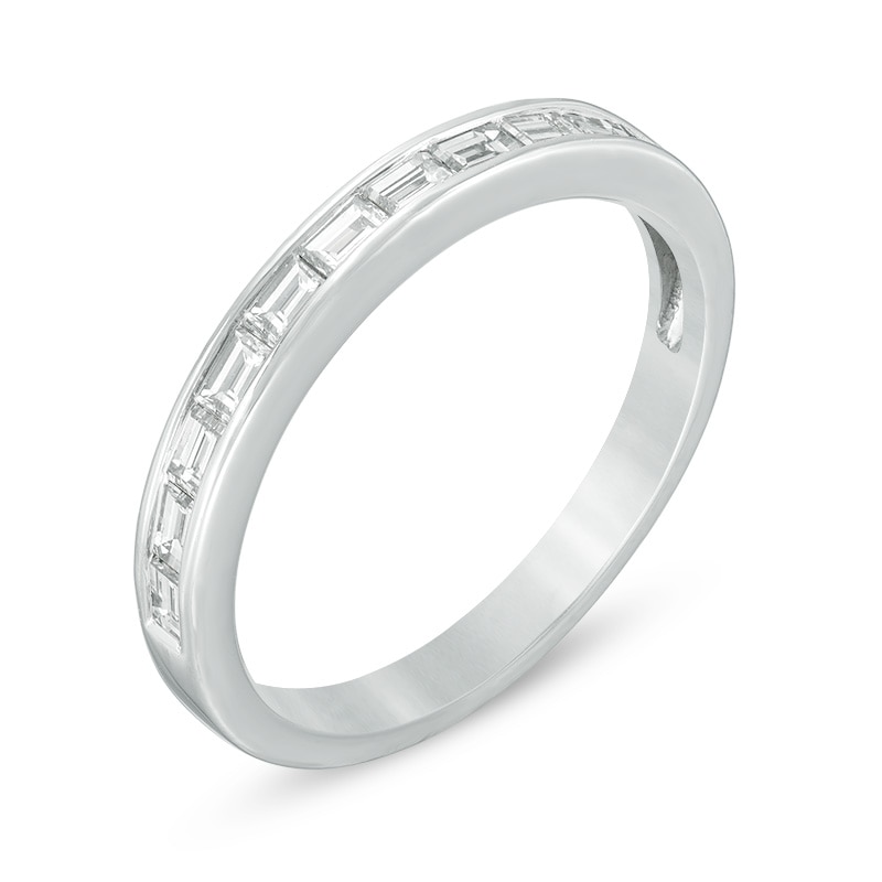 Previously Owned - 0.50 CT. T.W. Baguette Diamond Wedding Band in 14K White Gold|Peoples Jewellers