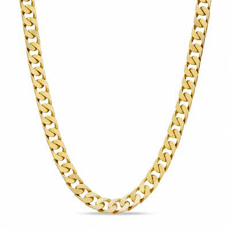 Previously Owned - Men's Square Link Chain Necklace in Solid 10K Gold - 22"