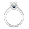 Thumbnail Image 3 of Previously Owned - Vera Wang Love Collection 1.09 CT. T.W. Princess-Cut Diamond Collar Engagement Ring in 14K White Gold