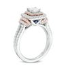 Previously Owned - Vera Wang Love Collection 1.20 CT. T.W. Diamond Double Frame Engagement Ring in 14K Two-Tone Gold