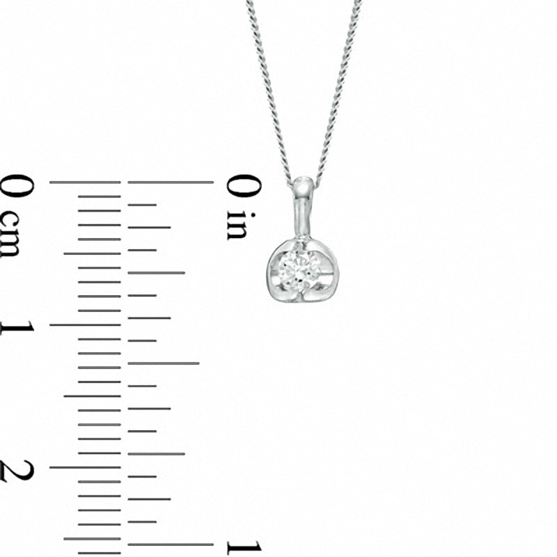 Previously Owned - 0.30 CT.  Diamond Solitaire Tension-Set Pendant in 14K White Gold (I/I2)