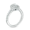 Thumbnail Image 1 of Previously Owned - Vera Wang Love Collection 0.70 CT. T.W. Oval Diamond Double Frame Engagement Ring in 14K White Gold