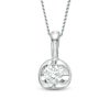 Thumbnail Image 0 of Previously Owned - 0.10 CT.  Diamond Solitaire Tension-Set Pendant in 14K White Gold (I/I2)