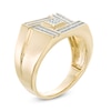 Thumbnail Image 1 of Previously Owned - Men's 0.38 CT. T.W. Diamond Matrix Ring in 10K Gold