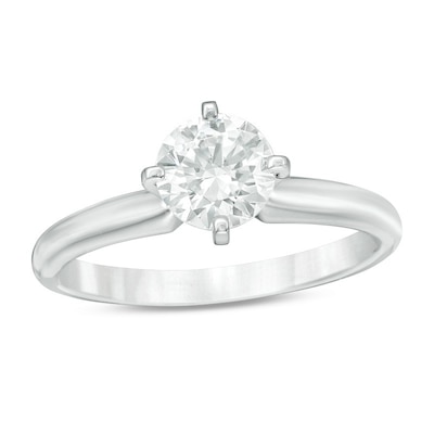 Previously Owned - 0.50 CT. Diamond Solitaire Engagement Ring in 14K White Gold (H/SI2)